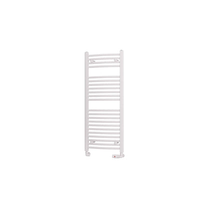 Eastbrook Biava Electric Curved Gloss White Towel Rail 1118mm x 450mm Cut Out Image 41.0302-ELE