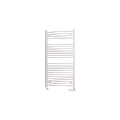 Eastbrook Biava Electric Curved Gloss White Towel Rail 1118mm x 600mm Cut Out Image 41.0303-ELE