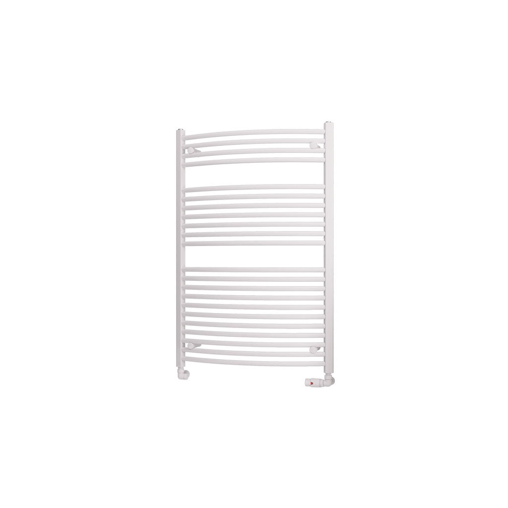 Eastbrook Biava Electric Curved Gloss White Towel Rail 1118mm x 750mm Cut Out Image 41.0304-ELE
