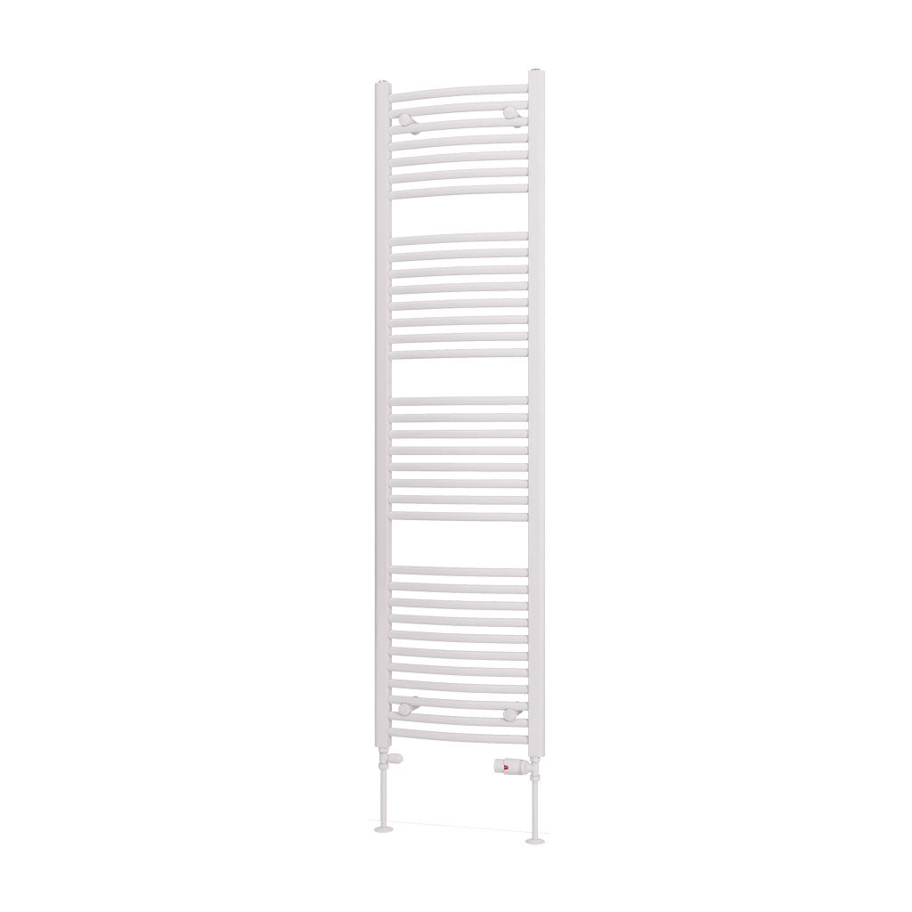 Eastbrook Biava Electric Curved Gloss White Towel Rail 1720mm x 450mm Cut Out Image 41.0305-ELE