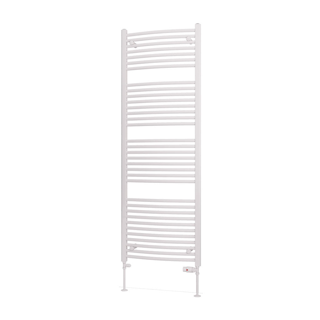 Eastbrook Biava Electric Curved Gloss White Towel Rail 1720mm x 600mm Cut Out Image 41.0306-ELE
