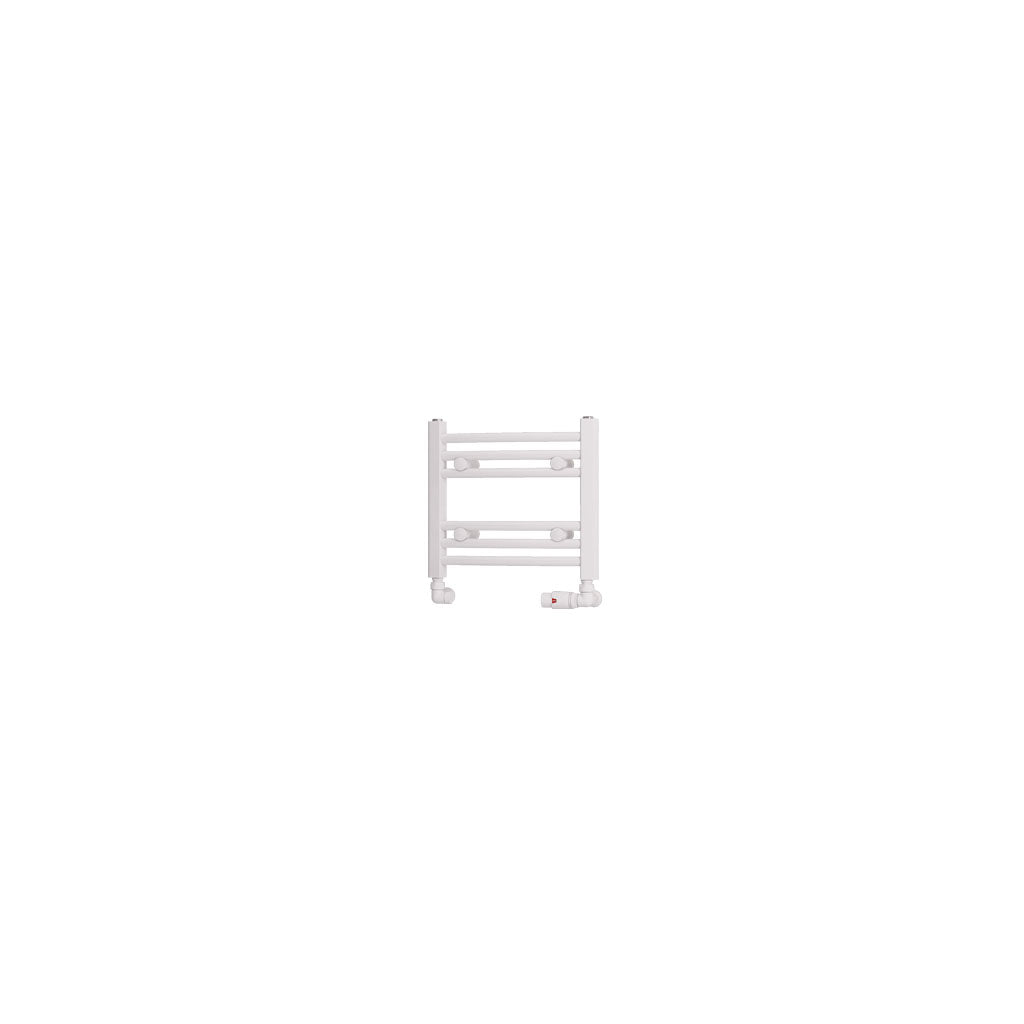 Eastbrook Biava Electric Curved Gloss White Towel Rail 360mm x 400mm Cut Out Image 41.0298-ELE