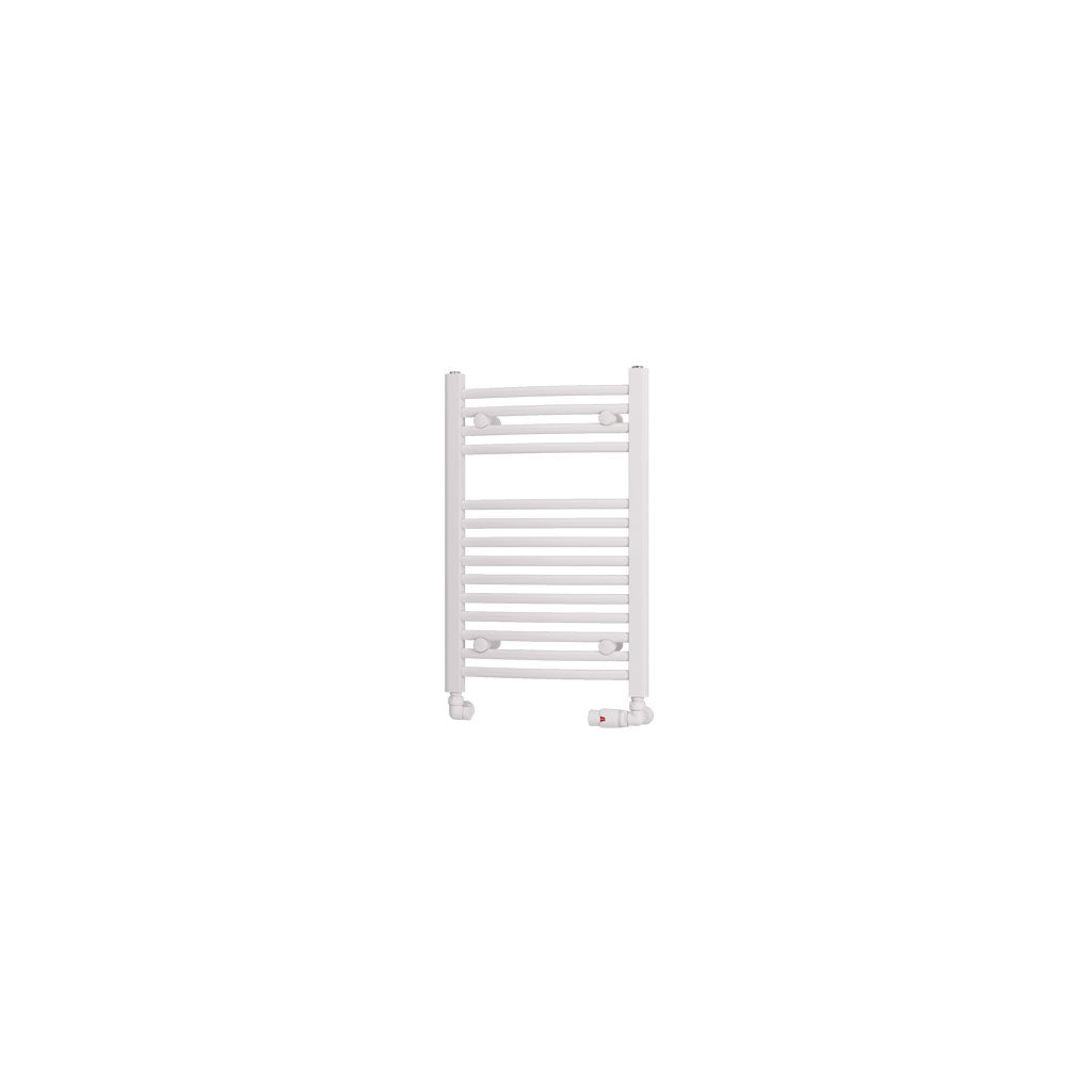 Eastbrook Biava Electric Curved Gloss White Towel Rail 688mm x 450mm Cut Out Image 41.0299-ELE
