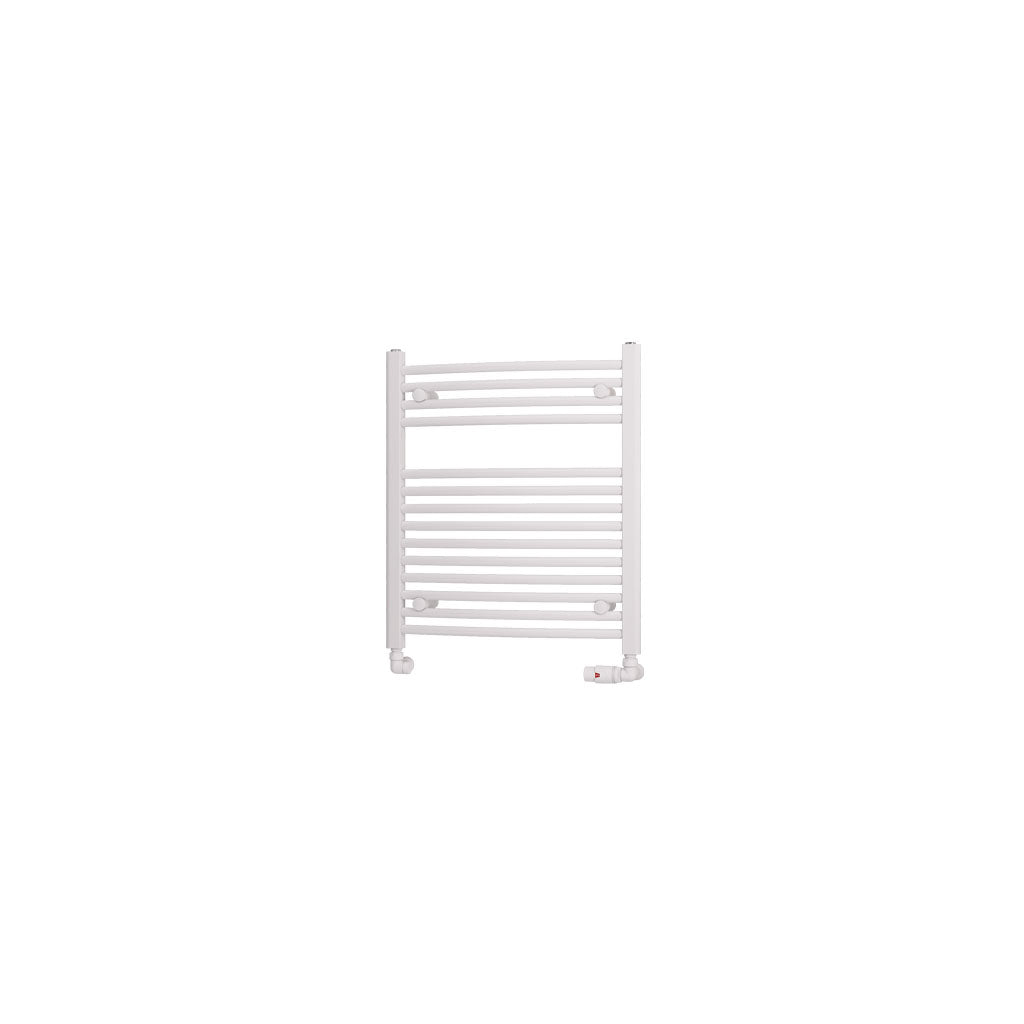 Eastbrook Biava Electric Curved Gloss White Towel Rail 688mm x 600mm Cut Out Image 41.0300-ELE