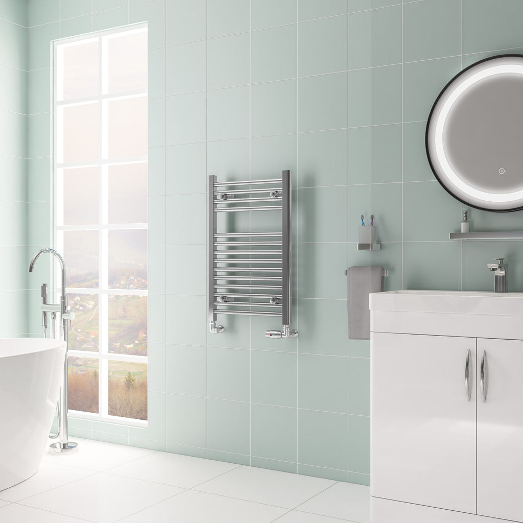 Eastbrook Biava Electric Hidden Vent Straight Chrome Towel Rail 688mm x 450mm 61.0075-ELE