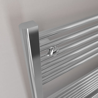 Eastbrook Biava Electric Hidden Vent Straight Chrome Towel Rail 688mm x 450mm Close Up Angled Image 61.0075-ELE