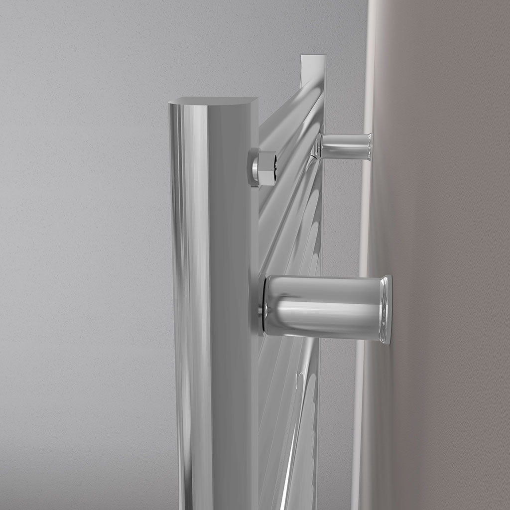 Eastbrook Biava Electric Hidden Vent Straight Chrome Towel Rail 688mm x 450mm Close Up Image 61.0075-ELE