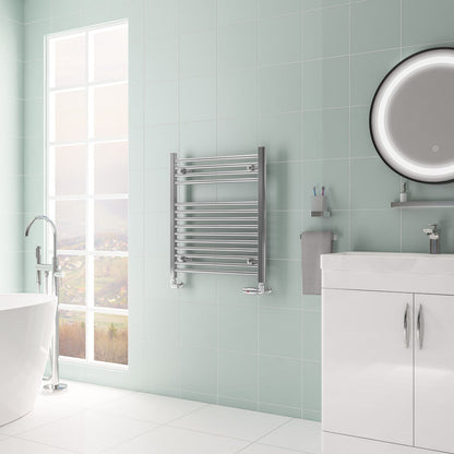 Eastbrook Biava Electric Hidden Vent Straight Chrome Towel Rail 688mm x 600mm 61.0076-ELE