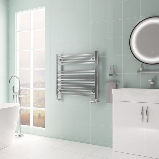 Eastbrook Biava Electric Hidden Vent Straight Chrome Towel Rail 688mm x 750mm 61.0077-ELE