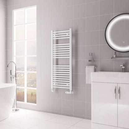Eastbrook Biava Electric Hidden Vent Straight Gloss White Towel Rail 1118mm x 450mm 61.0088-ELE