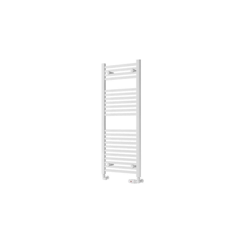 Eastbrook Biava Electric Hidden Vent Straight Gloss White Towel Rail 1118mm x 450mm Cut Out Image 61.0088-ELE