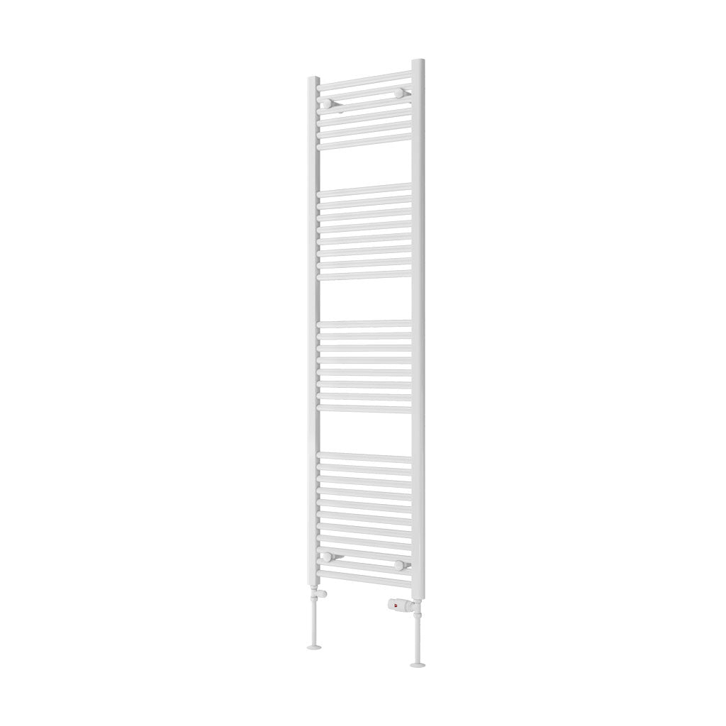 Eastbrook Biava Electric Hidden Vent Straight Gloss White Towel Rail 1720mm x 450mm Cut Out Image 61.0091-ELE