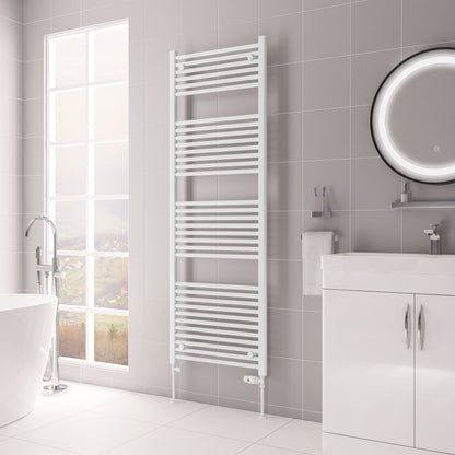 Eastbrook Biava Electric Hidden Vent Straight Gloss White Towel Rail 1720mm x 600mm 61.0092-ELE
