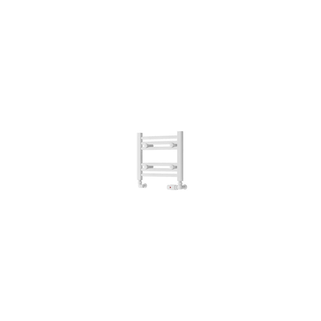 Eastbrook Biava Electric Hidden Vent Straight Gloss White Towel Rail 360mm x 400mm Cut Out Image 61.0084-ELE