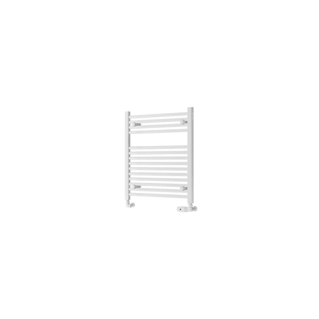 Eastbrook Biava Electric Hidden Vent Straight Gloss White Towel Rail 688mm x 600mm Cut Out Image 61.0086-ELE