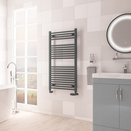 Eastbrook Biava Electric Hidden Vent Straight Matt Anthracite Towel Rail 1118mm x 600mm 61.0099-ELE