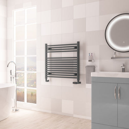Eastbrook Biava Electric Hidden Vent Straight Matt Anthracite Towel Rail 688mm x 750mm 61.0097-ELE