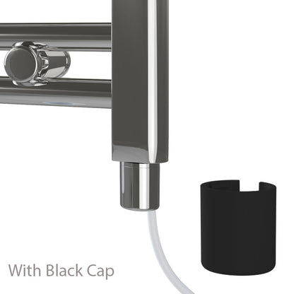 Eastbrook Biava Electric Hidden Vent Straight Matt Black Towel Rail 1720mm x 450mm 61.0111-ELE-8.019-8.030