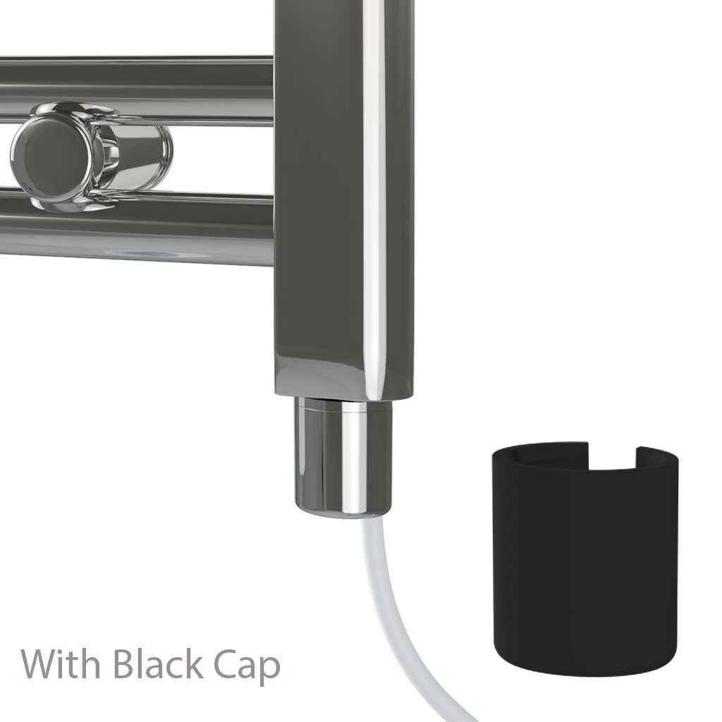 Eastbrook Biava Electric Hidden Vent Straight Matt Black Towel Rail 688mm x 450mm 61.0105-ELE-8.017-8.030