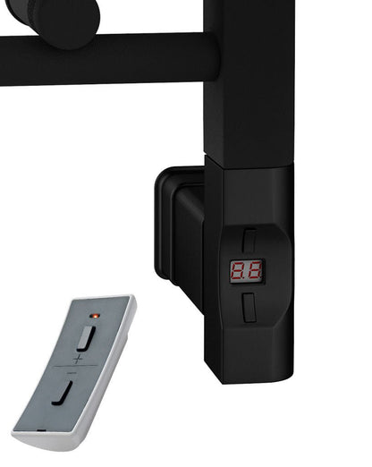 Eastbrook Biava Electric Hidden Vent Straight Matt Black Towel Rail 688mm x 450mm 61.0105-ELE-8.349