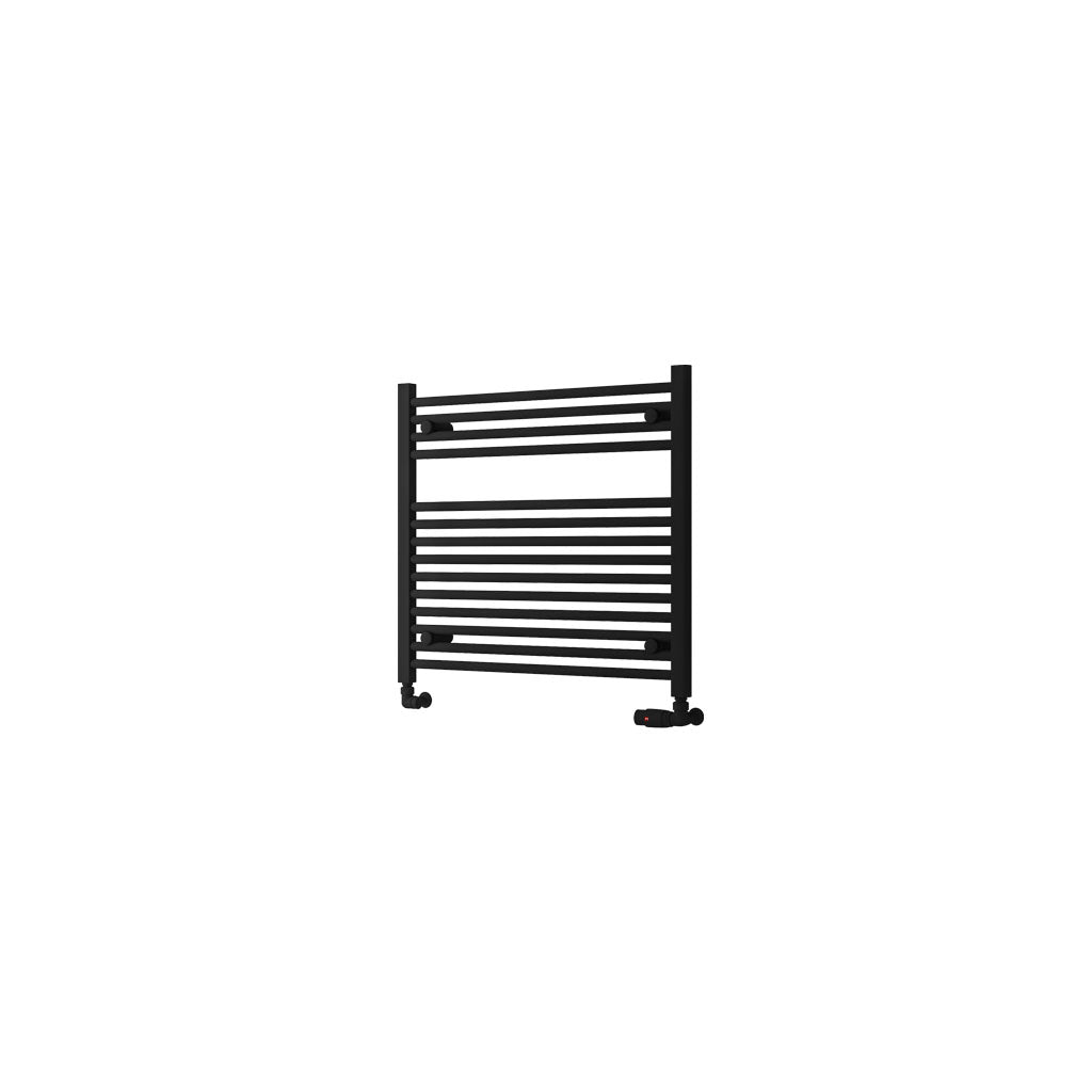 Eastbrook Biava Electric Hidden Vent Straight Matt Black Towel Rail 688mm x 750mm Cut Out Image 61.0107-ELE