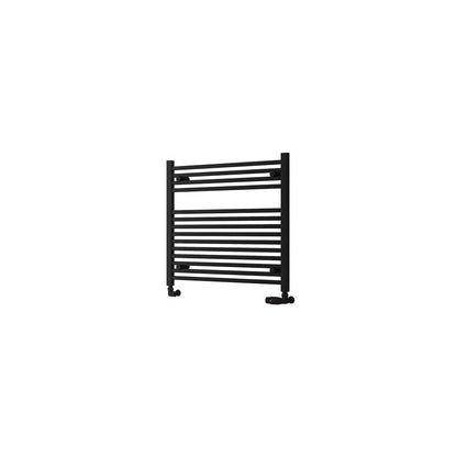 Eastbrook Biava Electric Hidden Vent Straight Matt Black Towel Rail 688mm x 750mm Cut Out Image 61.0107-ELE