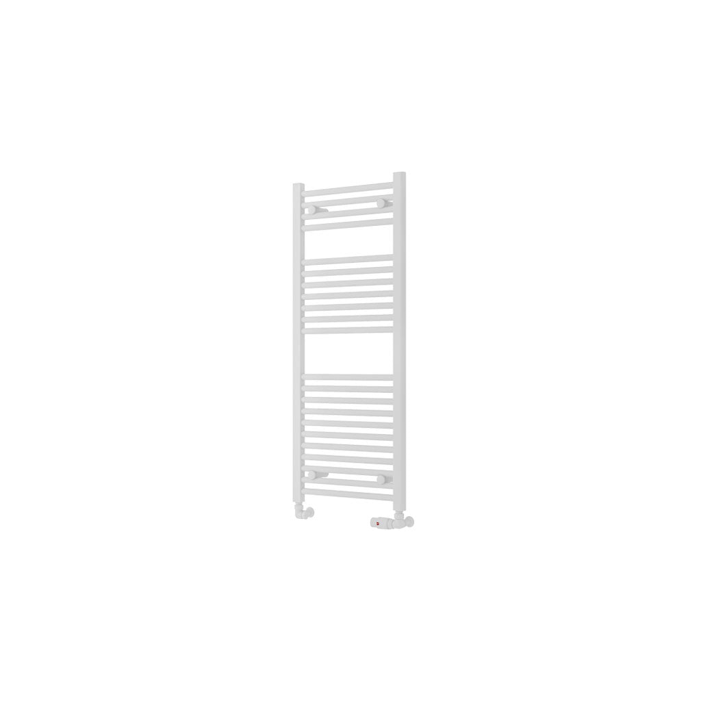 Eastbrook Biava Electric Hidden Vent Straight Matt White Towel Rail 1118mm x 450mm Cut Out Image 61.0118-ELE