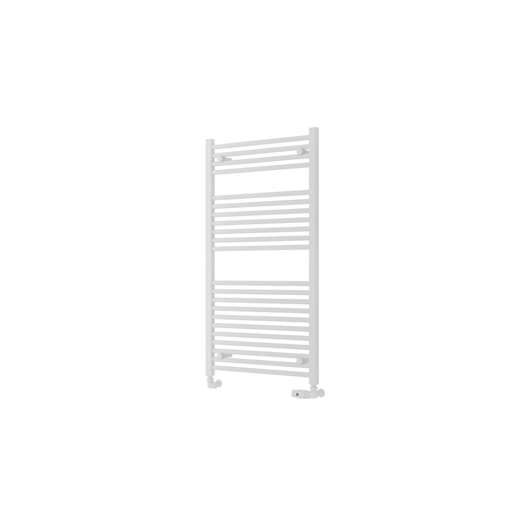Eastbrook Biava Electric Hidden Vent Straight Matt White Towel Rail 1118mm x 600mm Cut Out Image 61.0119-ELE