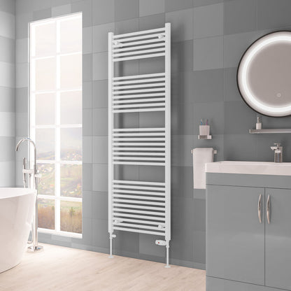 Eastbrook Biava Electric Hidden Vent Straight Matt White Towel Rail 1720mm x 600mm 61.0122-ELE