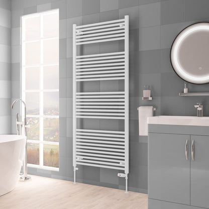 Eastbrook Biava Electric Hidden Vent Straight Matt White Towel Rail 1720mm x 750mm 61.0123-ELE