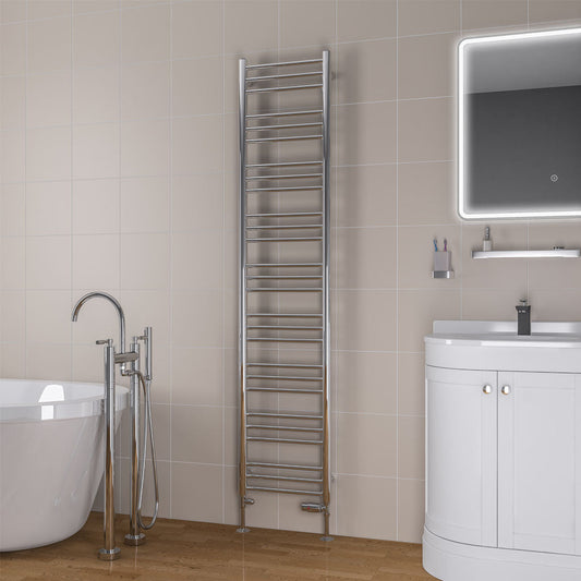Eastbrook Biava Electric Round Straight Chrome Towel Rail 1800mm x 400mm 41.0147-ELE
