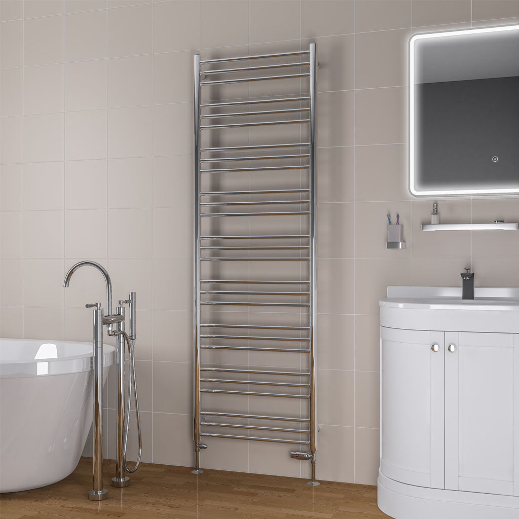 Eastbrook Biava Electric Round Straight Chrome Towel Rail 1800mm x 600mm 41.0153-ELE