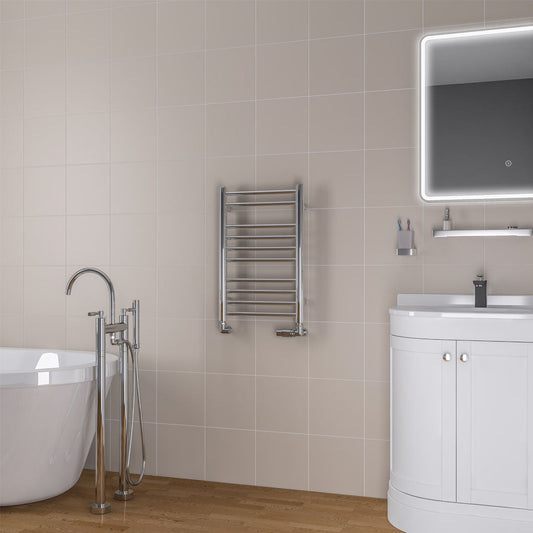 Eastbrook Biava Electric Round Straight Chrome Towel Rail 600mm x 400mm 41.0145-ELE