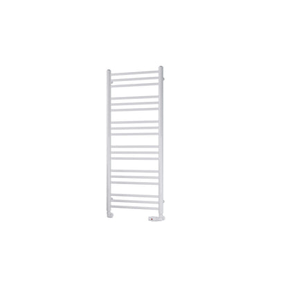 Eastbrook Biava Electric Round Straight Gloss White Towel Rail 1200mm x 500mm Cut Out Image 41.0158-ELE
