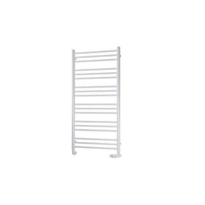 Eastbrook Biava Electric Round Straight Gloss White Towel Rail 1200mm x 600mm Cut Out Image 41.0161-ELE