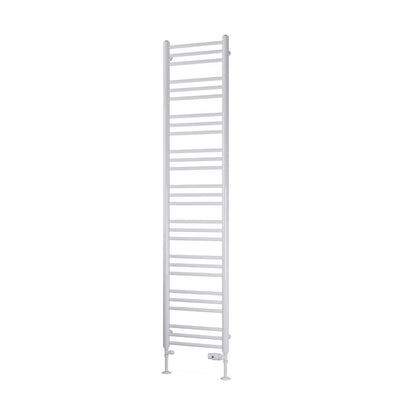 Eastbrook Biava Electric Round Straight Gloss White Towel Rail 1800mm x 400mm Cut Out Image 41.0156-ELE