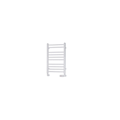 Eastbrook Biava Electric Round Straight Gloss White Towel Rail 600mm x 400mm Cut Out Image 41.0154-ELE