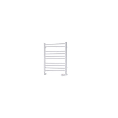 Eastbrook Biava Electric Round Straight Gloss White Towel Rail 600mm x 500mm Cut Out Image 41.0157-ELE