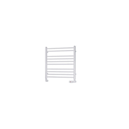 Eastbrook Biava Electric Round Straight Gloss White Towel Rail 600mm x 600mm Cut Out Image 41.0160-ELE