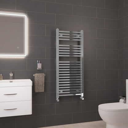 Eastbrook Biava Electric Square Chrome Towel Rail 1200mm x 500mm 41.0113-ELE