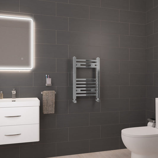 Eastbrook Biava Electric Square Chrome Towel Rail 600mm x 400mm 41.0109-ELE