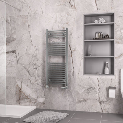 Eastbrook Biava Electric Straight Chrome Towel Rail 1118mm x 450mm 41.0272-ELE