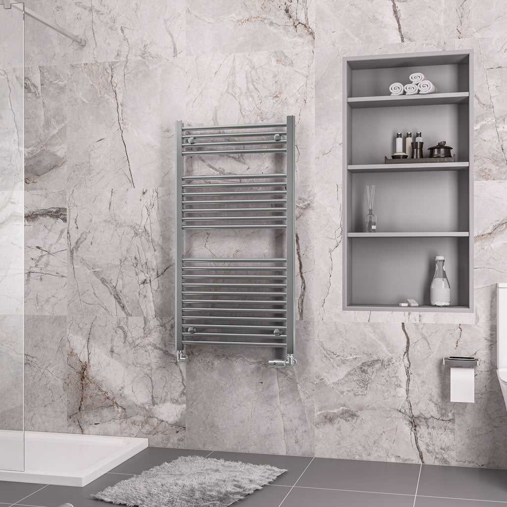 Eastbrook Biava Electric Straight Chrome Towel Rail 1118mm x 600mm 41.0273-ELE