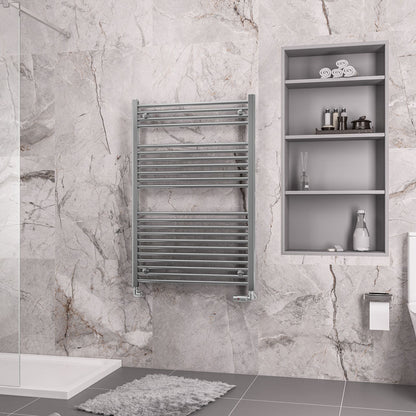 Eastbrook Biava Electric Straight Chrome Towel Rail 1118mm x 750mm 41.0274-ELE