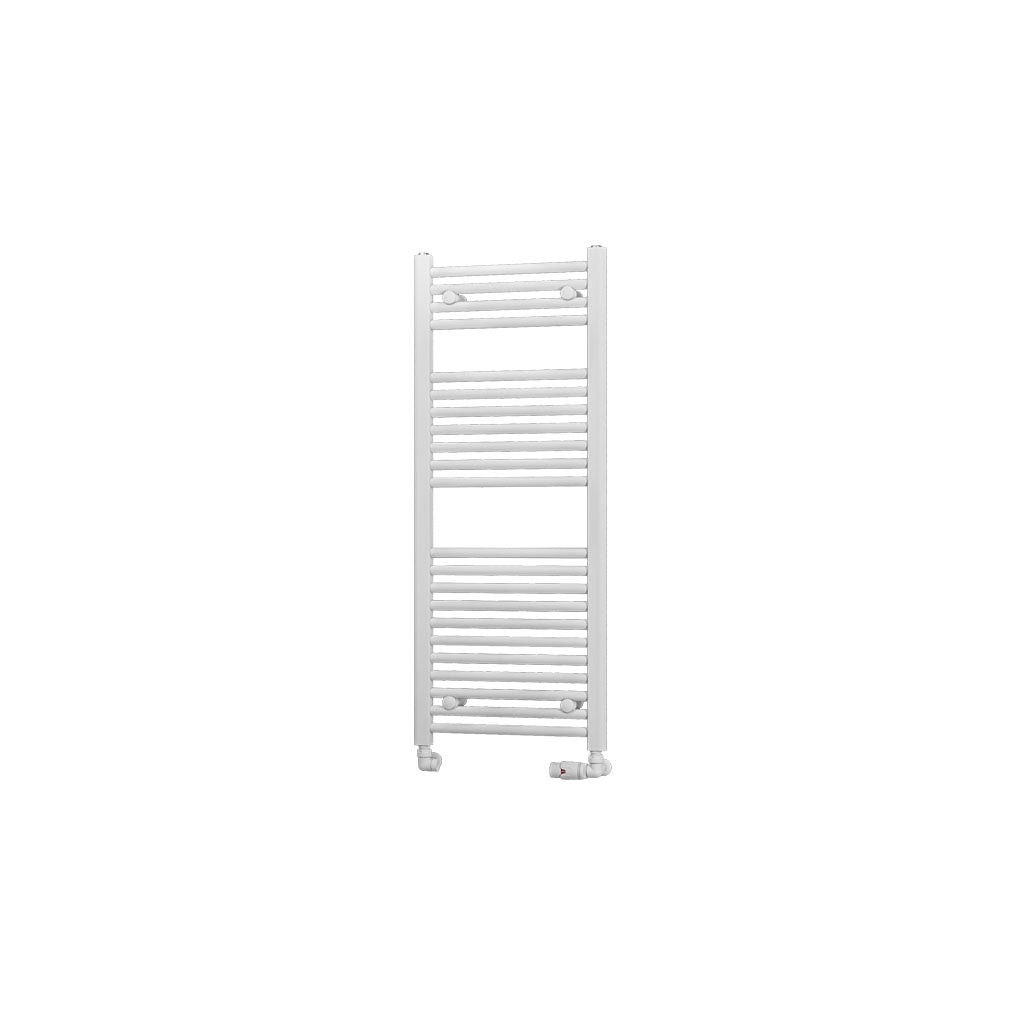 Eastbrook Biava Electric Straight Gloss White Towel Rail 1118mm x 450mm Cut Out Image 41.0282-ELE