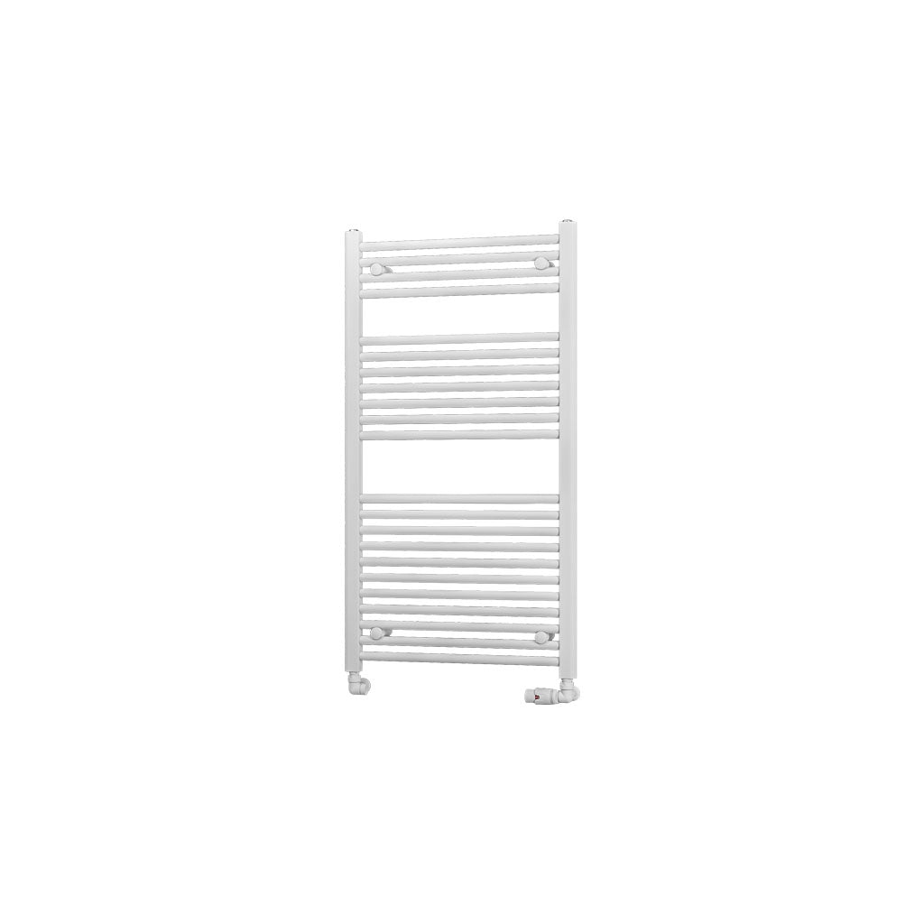 Eastbrook Biava Electric Straight Gloss White Towel Rail 1118mm x 600mm Cut Out Image 41.0283-ELE