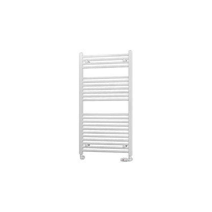 Eastbrook Biava Electric Straight Gloss White Towel Rail 1118mm x 600mm Cut Out Image 41.0283-ELE