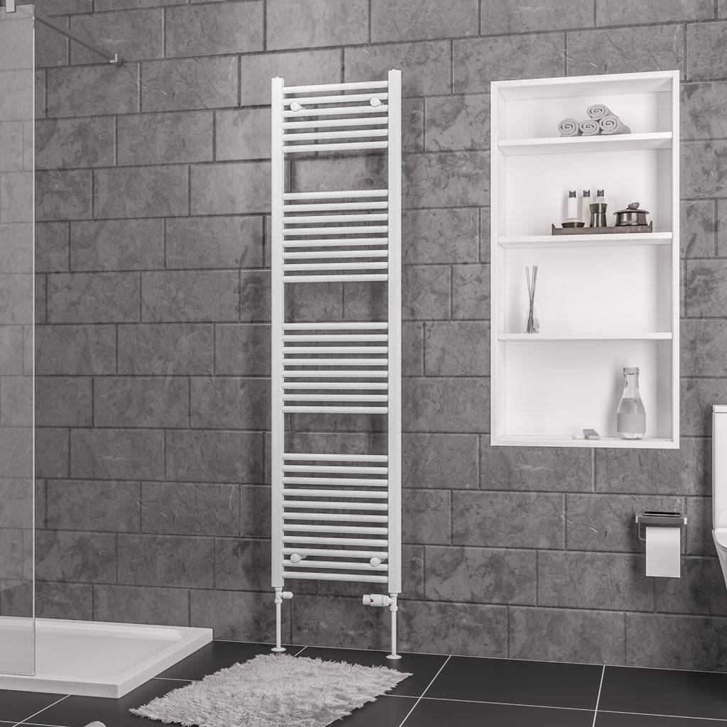 Eastbrook Biava Electric Straight Gloss White Towel Rail 1720mm x 450mm 41.0285-ELE