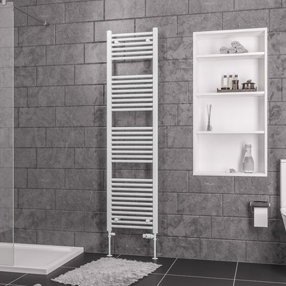 Eastbrook Biava Electric Straight Gloss White Towel Rail 1720mm x 450mm 41.0285-ELE