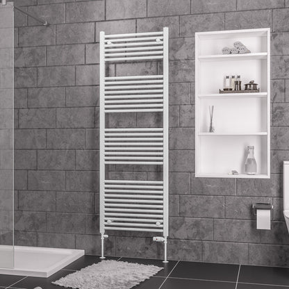 Eastbrook Biava Electric Straight Gloss White Towel Rail 1720mm x 600mm 41.0286-ELE